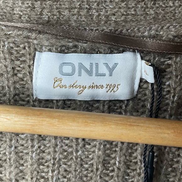 NWT Only Brown Knit Cropped Cardigan XL - Picture 5 of 6